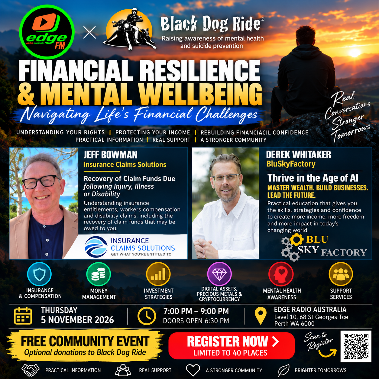 Financial Resilience and Mental Wellbeing community event with Jeff Bowman and Derek Whitaker